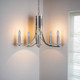 5 Candle Light Chandelier In Satin Chrome Finish E14 40W 5 Candle Light Chandelier In Satin Chrome Finish E14 40W